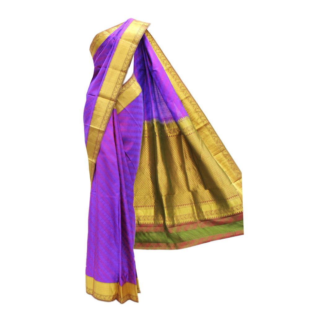Poise Purple Kanjivaram Saree