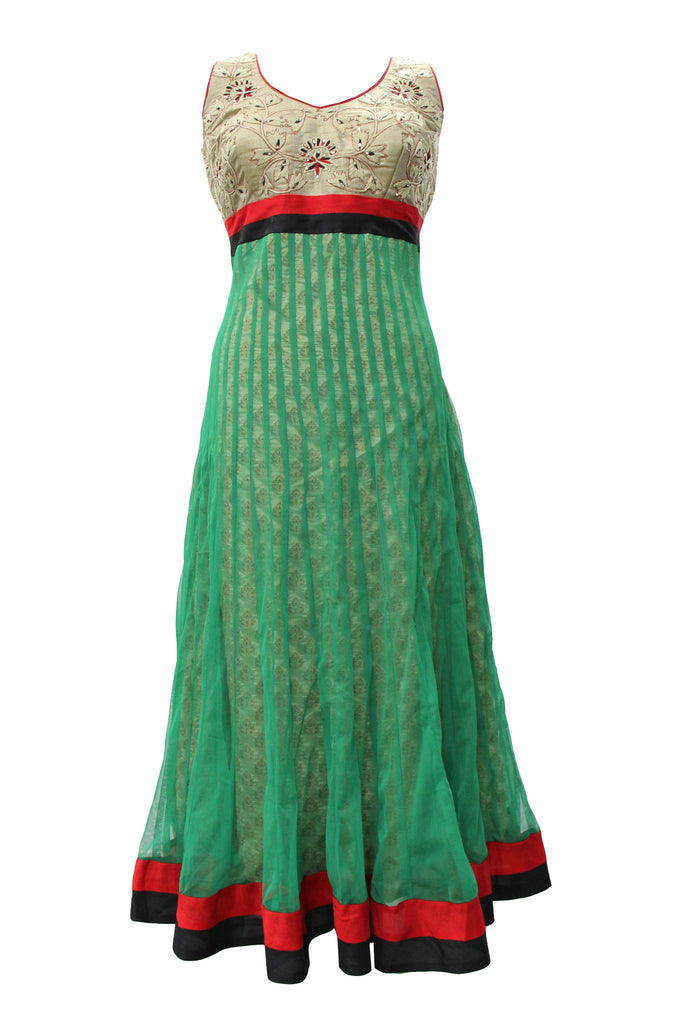 Scintillating Green Anarkali
