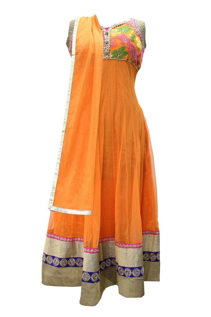 Ostentatious Orange Anarkali