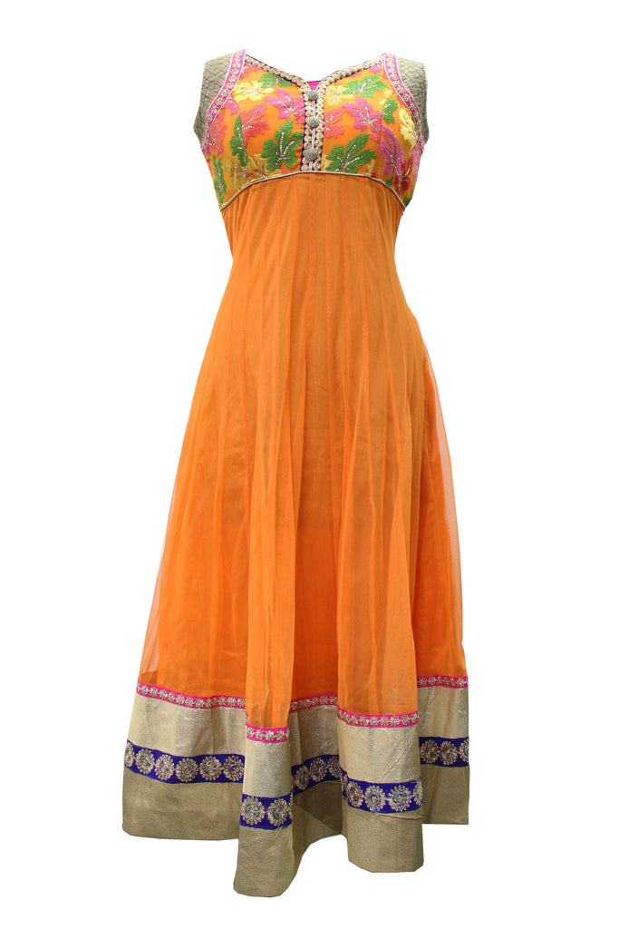 Ostentatious Orange Anarkali