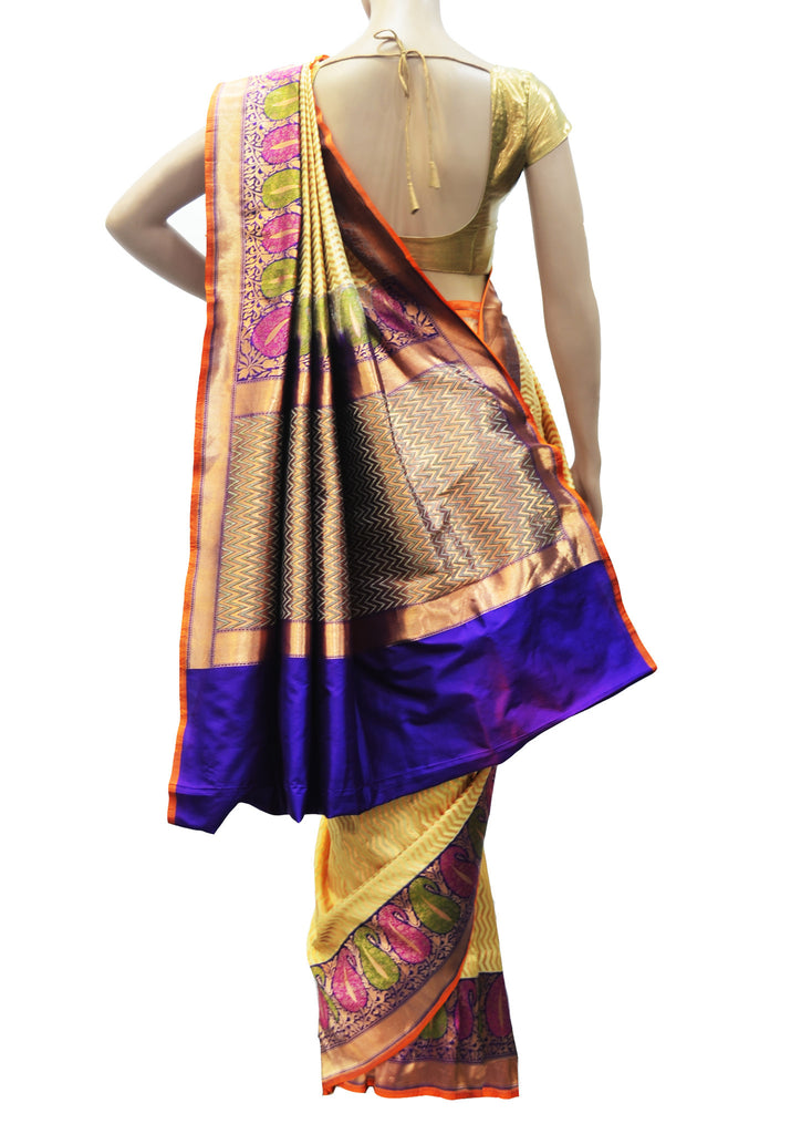 Elegant cream silk saree