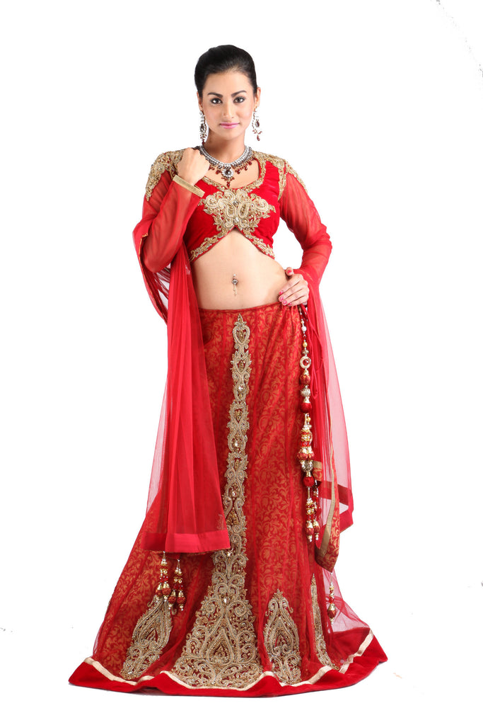 Regal red Lehenga choli