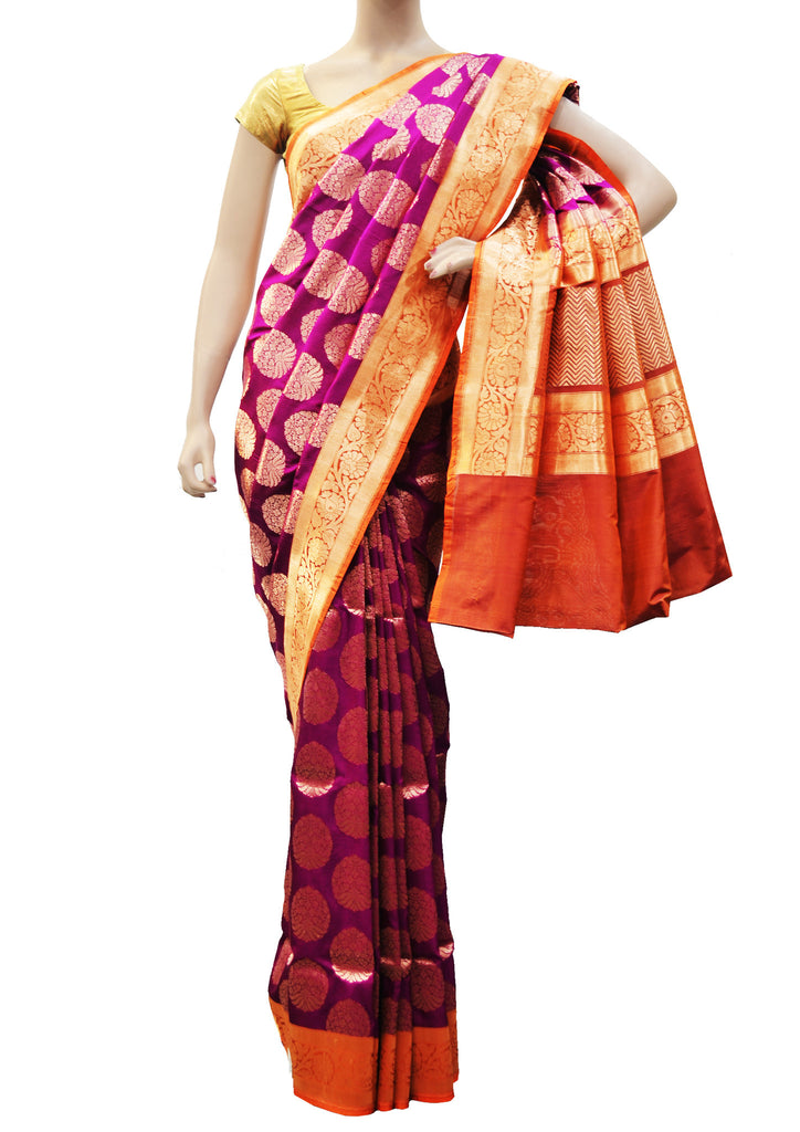 Lovely purple silk saree