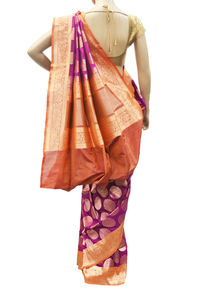 Lovely purple silk saree