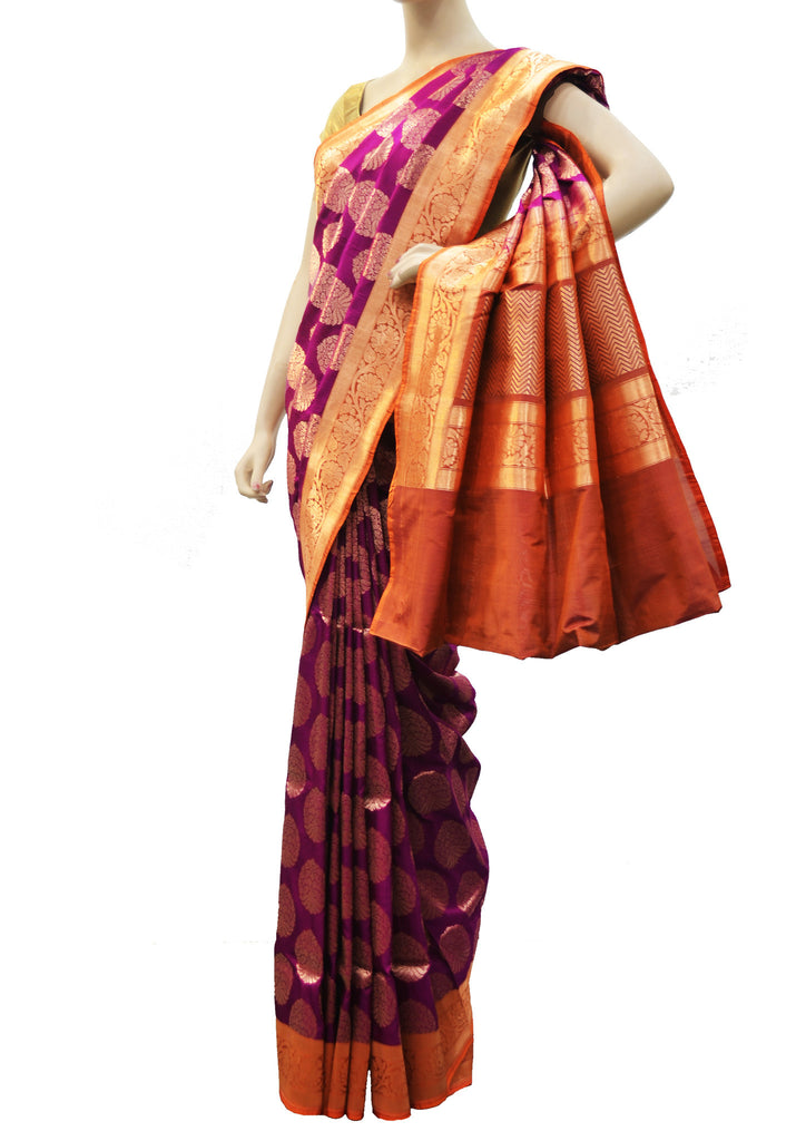 Lovely purple silk saree
