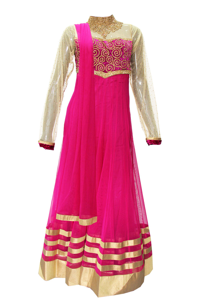 Dazzling Dark Pink Anarkali