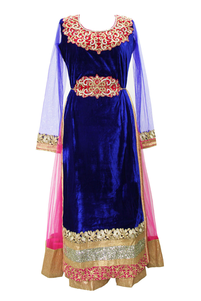 Resplendent Blue Anarkali