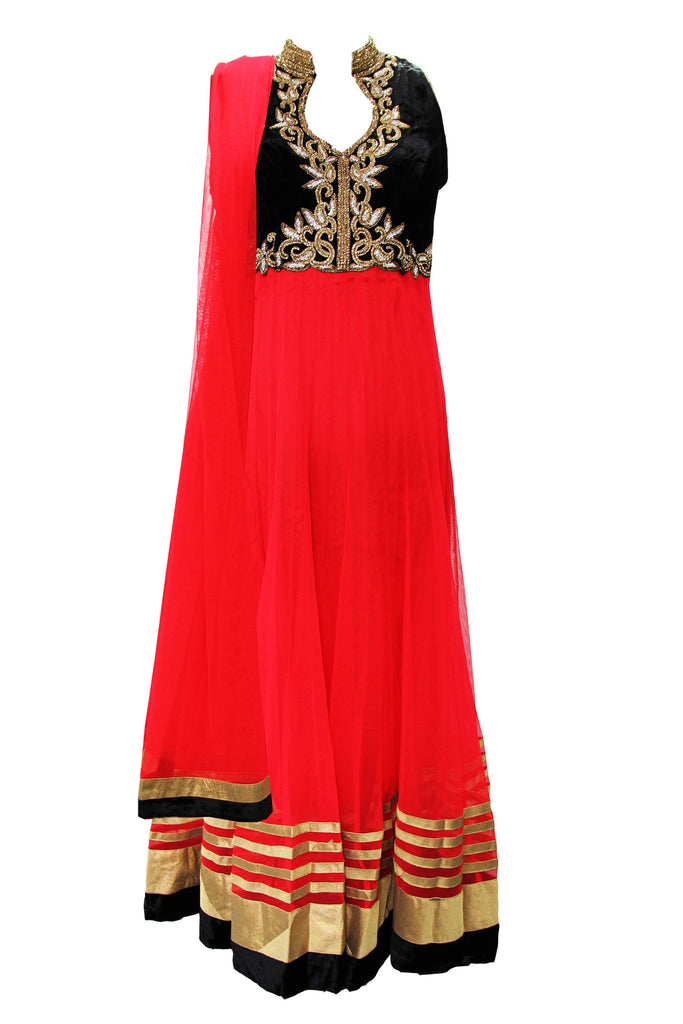 Gorgeous Red-black Anarkali