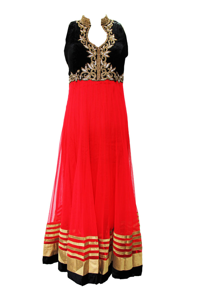 Gorgeous Red-black Anarkali