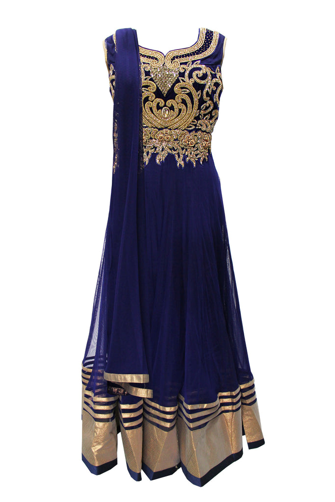 Delicate Navy Blue Anarkali