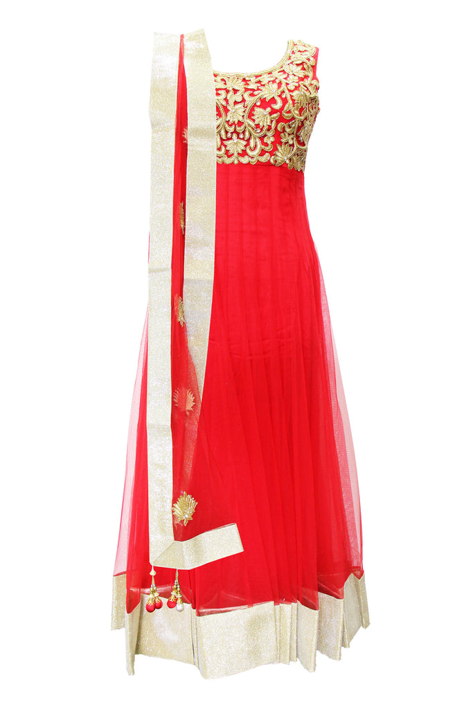 Ravishing Rose Red Anarkali