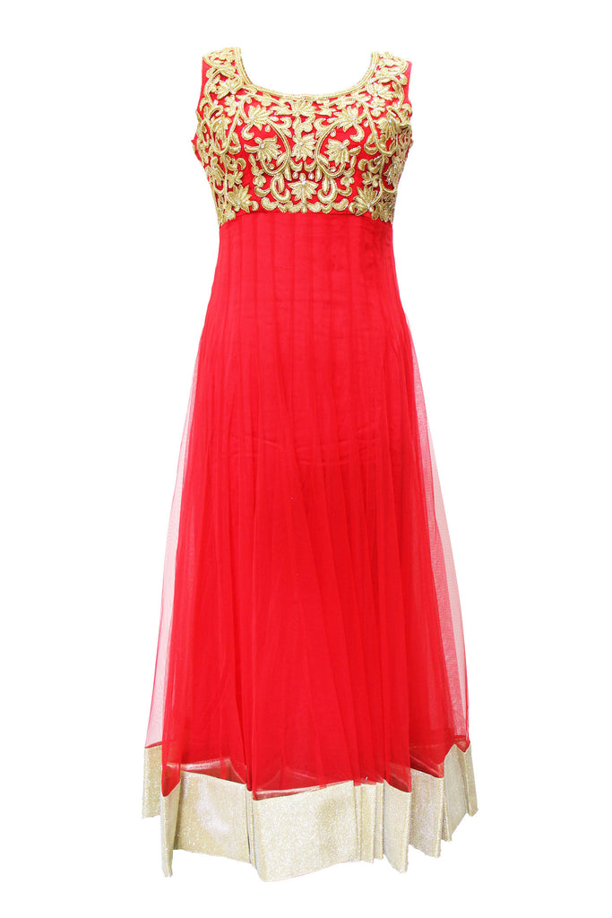 Ravishing Rose Red Anarkali