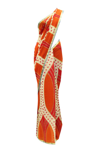 Heavenly white handloom net saree