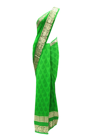 Heavenly white handloom net saree