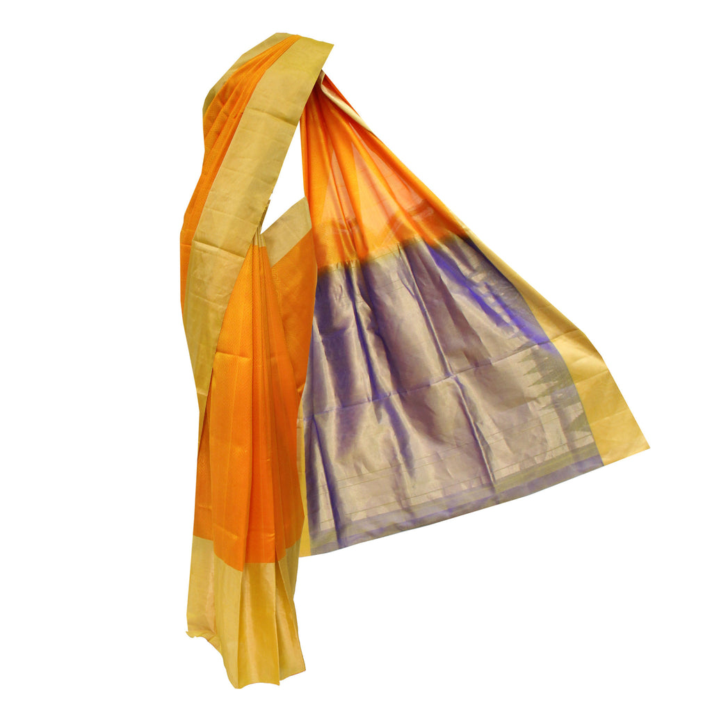 Gorgeous Yellow Kanjivaram saree