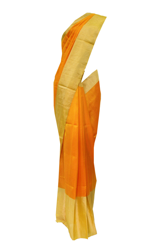 Gorgeous Yellow Kanjivaram saree