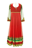 Dazzling Coral Anarkali