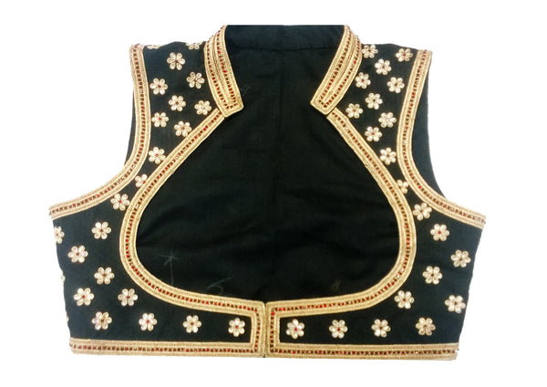 Elegant black raw silk Blouse- beautiful blouse collection