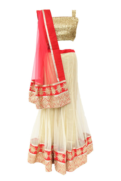 Graceful Golden-Red Lehenga