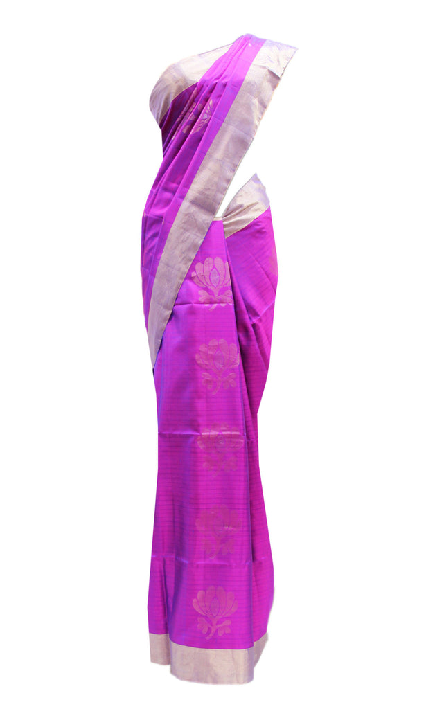 Ravishing Purple-pink Kanjivaram Saree