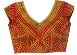 Pure silk tomato red blouse