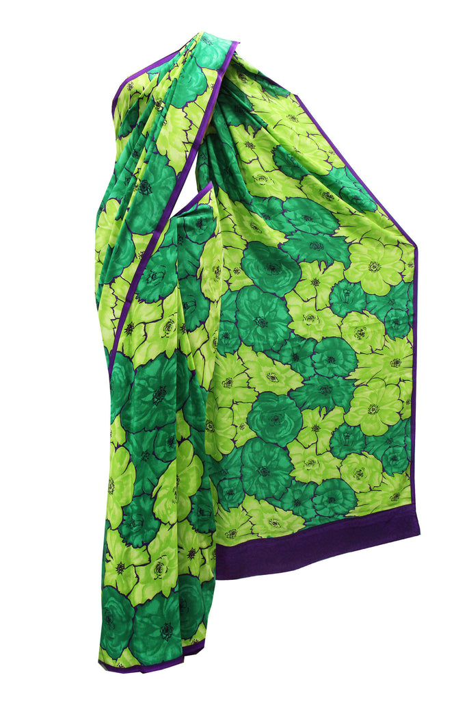 Trendy Green Yellow Saree