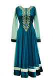 Tantalizing Teal Blue Anarkali