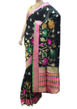 Black designer banarasi silk saree