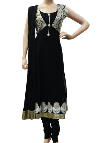 Black georgette anarkali dress