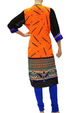 Neon color orange masaba designer kurti dress