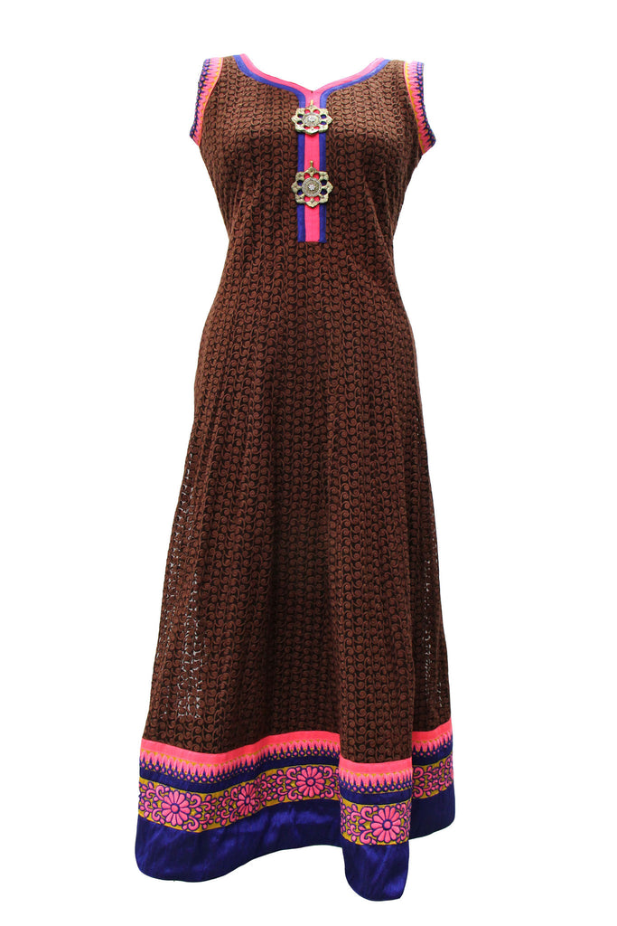 Comely Brown Anarkali