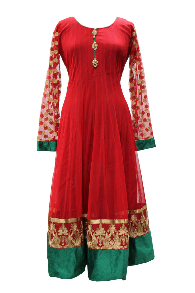 Foxy Red Anarkali