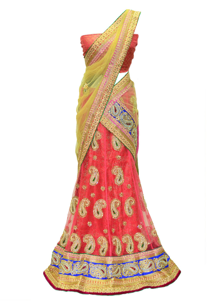 Resplendent Orange bridal Lehenga