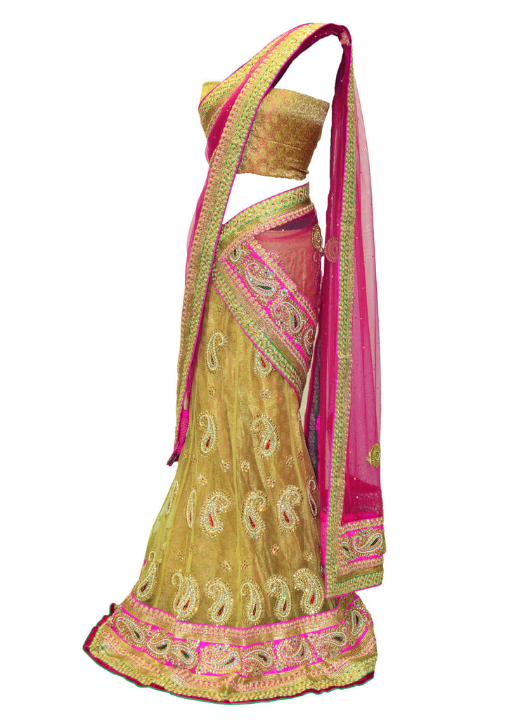 Charming Cream Wedding Lehenga