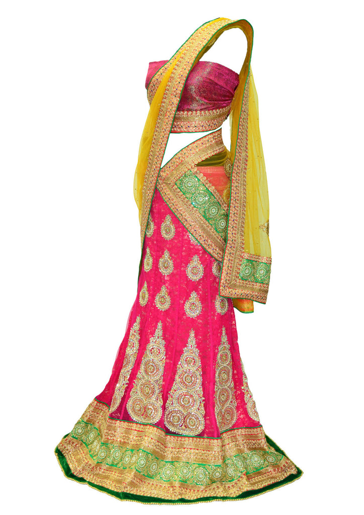 Sizzling Pink Bridal lehenga