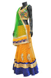 Outstanding Orange Net Lehenga