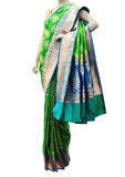 Gorgeous light green silk saree