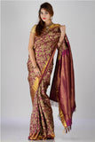 Divine violet pure kanjivaram silk saree