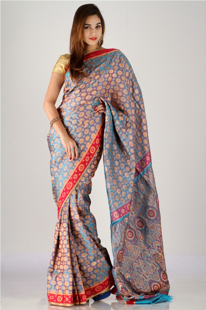 Enticing two tone Benares brocade silk