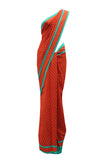 Enticing Orange Crepe Saree