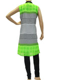 Green and yellow combination masaba fashion kurti dress