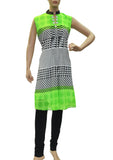 Green and yellow combination masaba fashion kurti dress