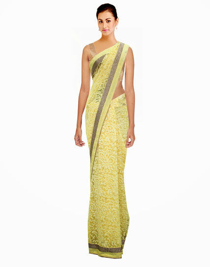 Gorgeous Designer Indian Chantilly Lace Saree