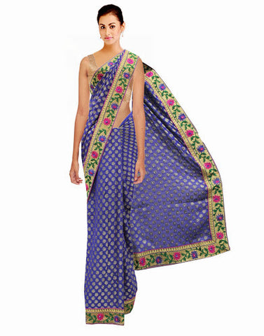 Traditional Designer Indian Ethnic Blue Saree