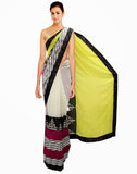 Trendy Designer  Partywear White Saree