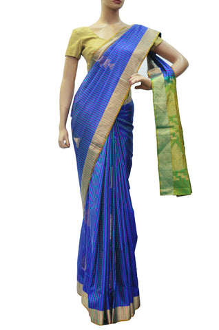 Royal blue ethnic wear soft silk saree
