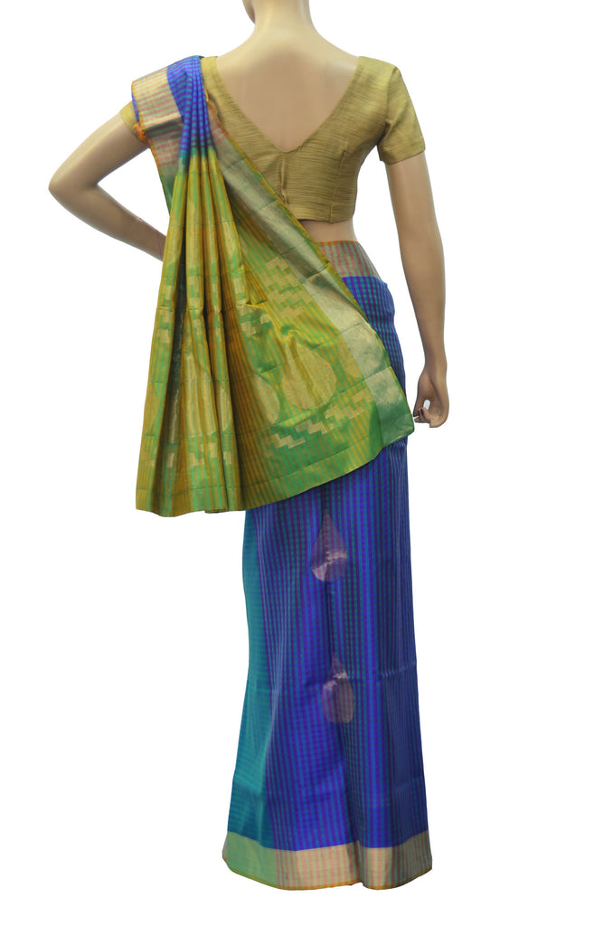 Royal blue ethnic wear soft silk saree