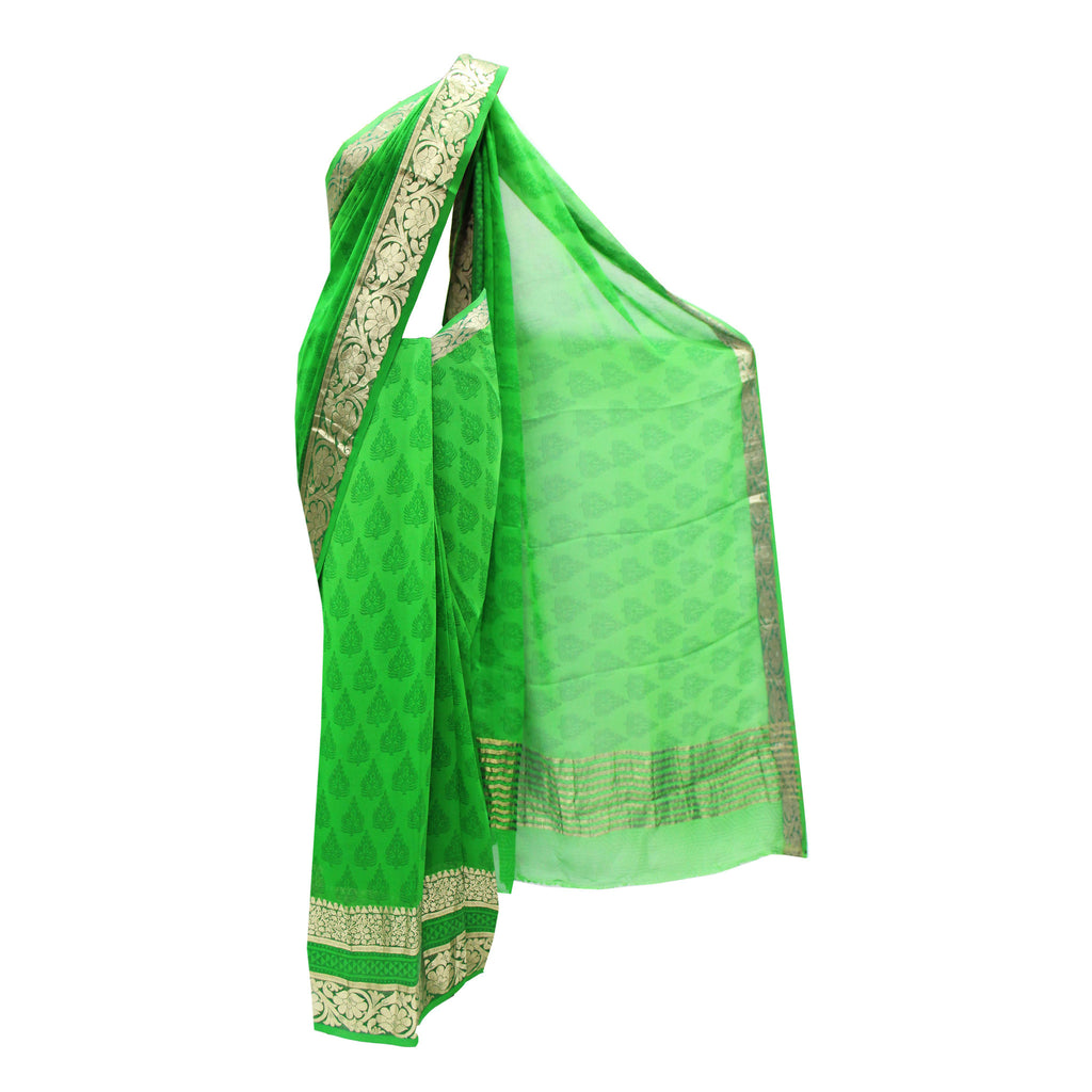 Captivating Green Saree