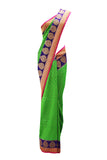 Delicate Green & Pink Banarasi sari