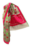 Gorgeous Golden-Green Silk Saree